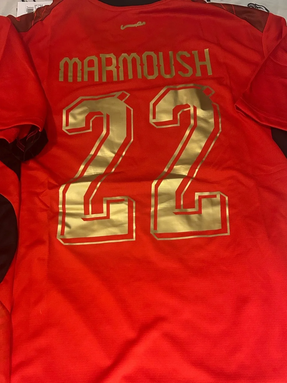 Puma EGYPT National Team OMAR MARMOUSH Men's JERSEY Red M,L,XL,2X New with tags - Picture 3 of 7